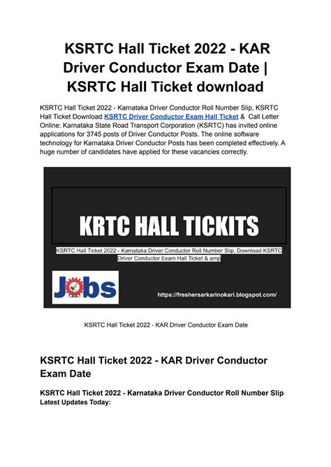 ksrtc hall ticket